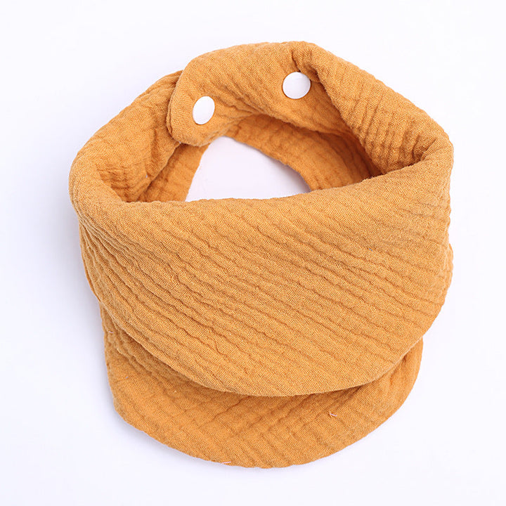 Soft cotton neck warmer with press studs for a good fit