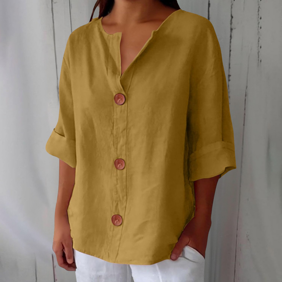 Olivia – relaxed linen blouse: light and comfortable summer top