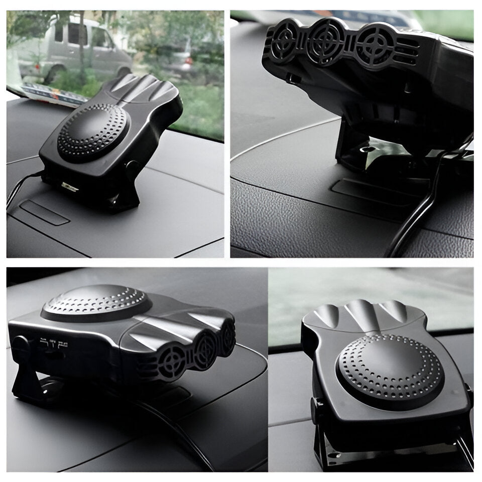 Portable 2-in-1 car heater and cooling fan with three vents