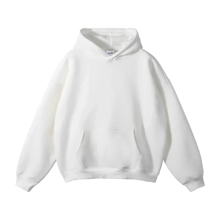Relaxed Men's Pullover Hoodie with Kangaroo Pocket