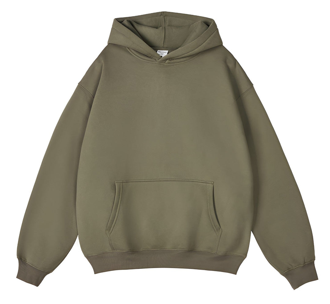 Relaxed Men's Pullover Hoodie with Kangaroo Pocket