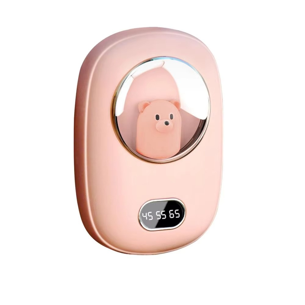 Rechargeable 10000 mAh hand warmer with digital display