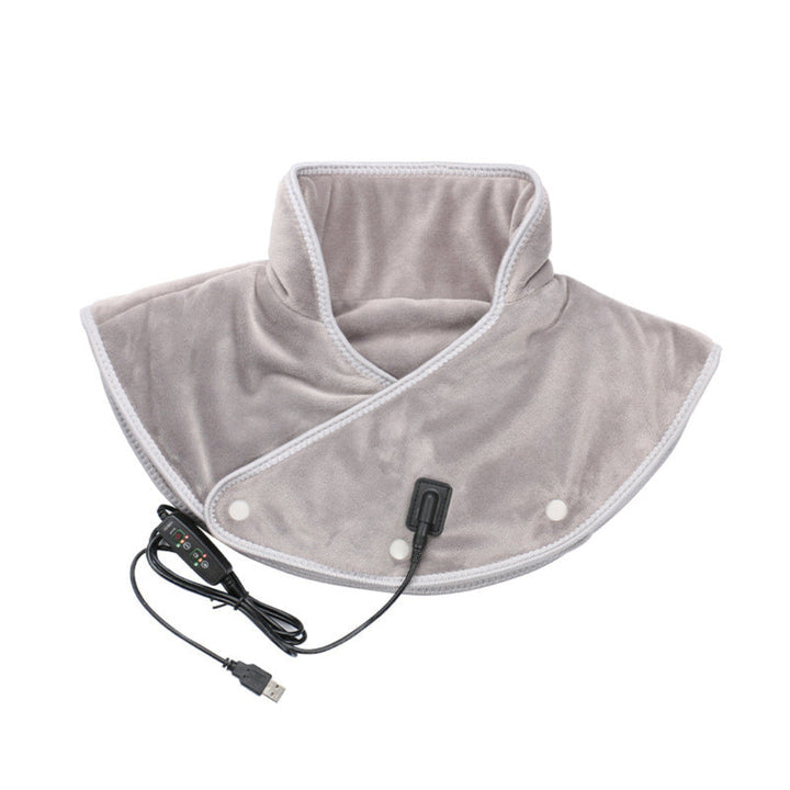 Neck and shoulder heating pad with massage via USB