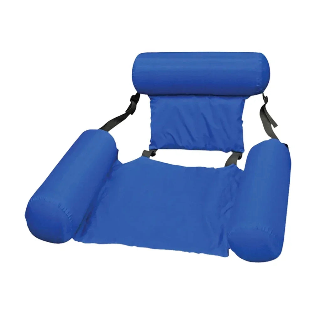 Luxury Inflatable Water Chair with Backrest - Floating Chair for Pool and Lake
