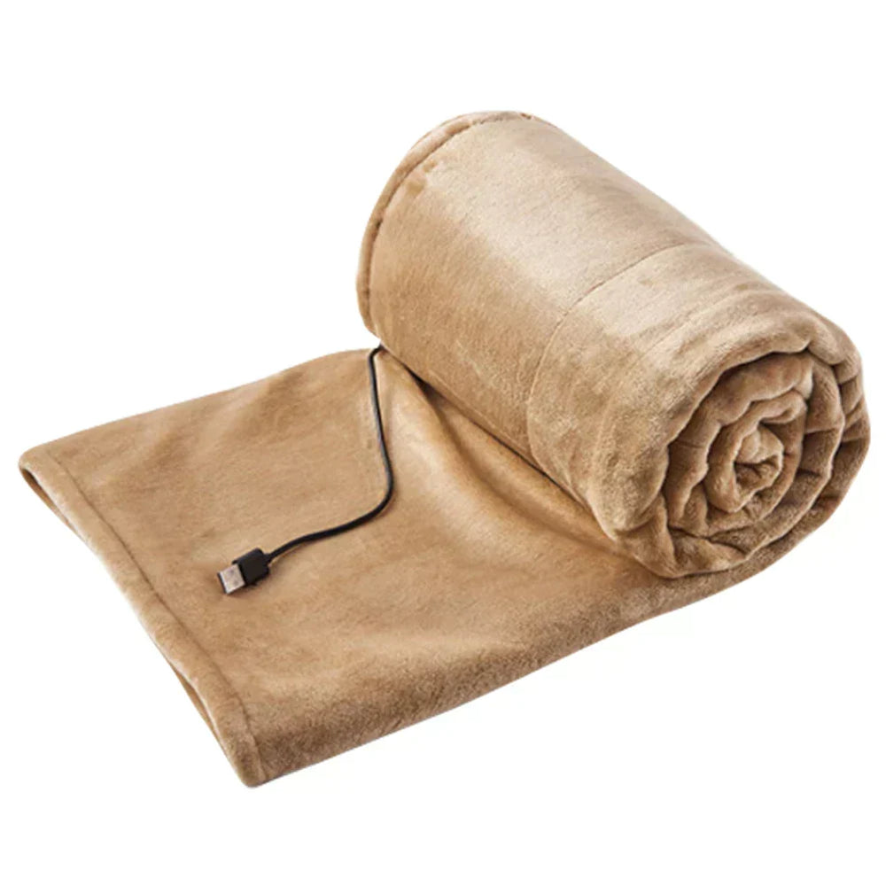 Soft personal-size USB heated blanket with 3 settings