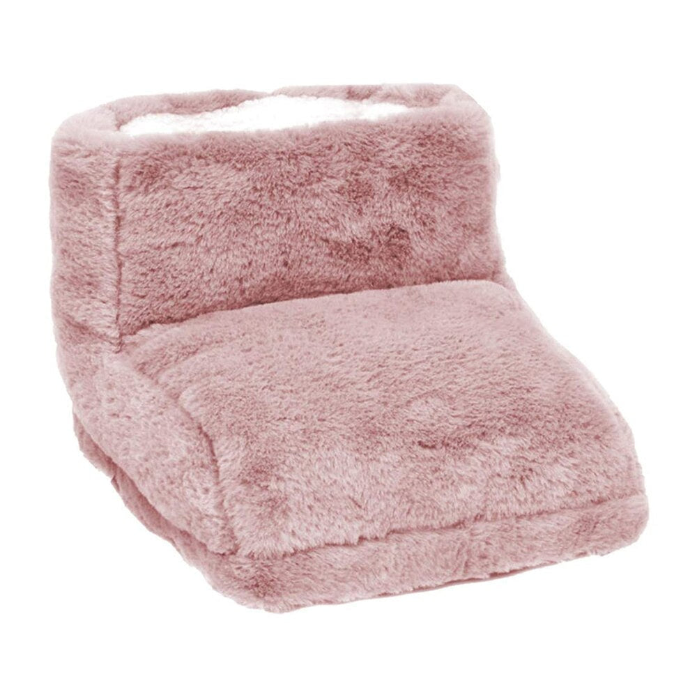 Cordless rechargeable foot warmer in soft fleece