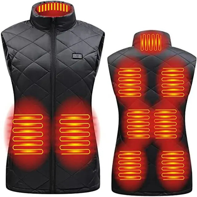 Women's heated gilet with USB and 3 heat settings