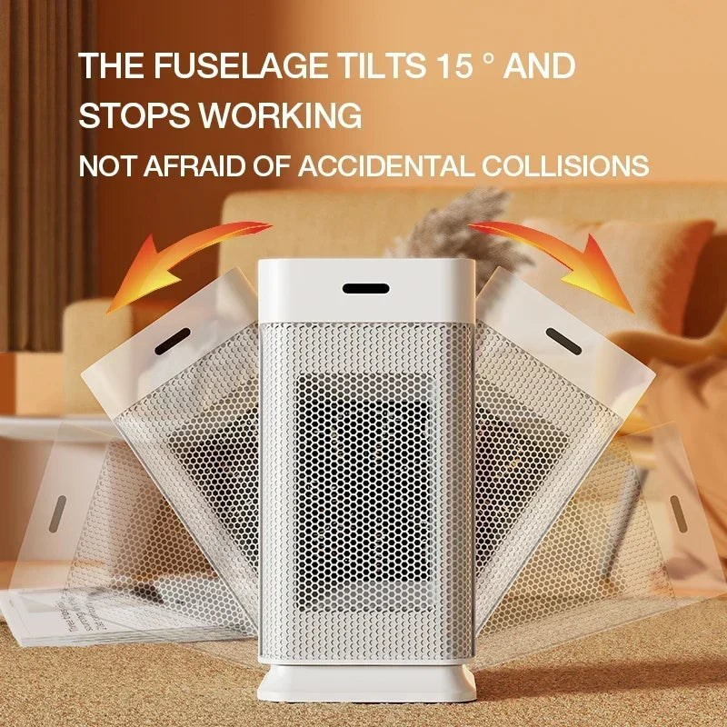 Ceramic PTC heater with night light and quiet operation