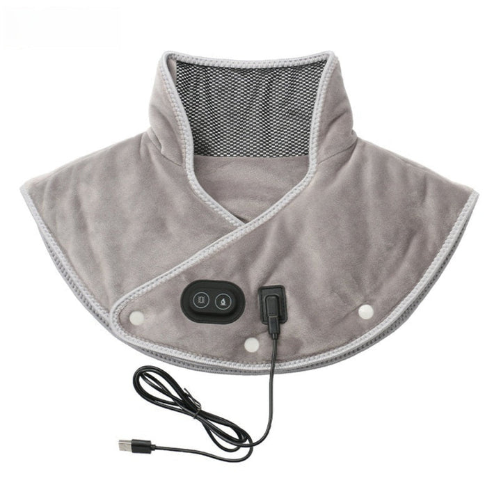 Neck and shoulder heating pad with massage via USB
