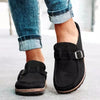 Retro Suede Slip-On Sandals with Orthopaedic Comfort - Solenza