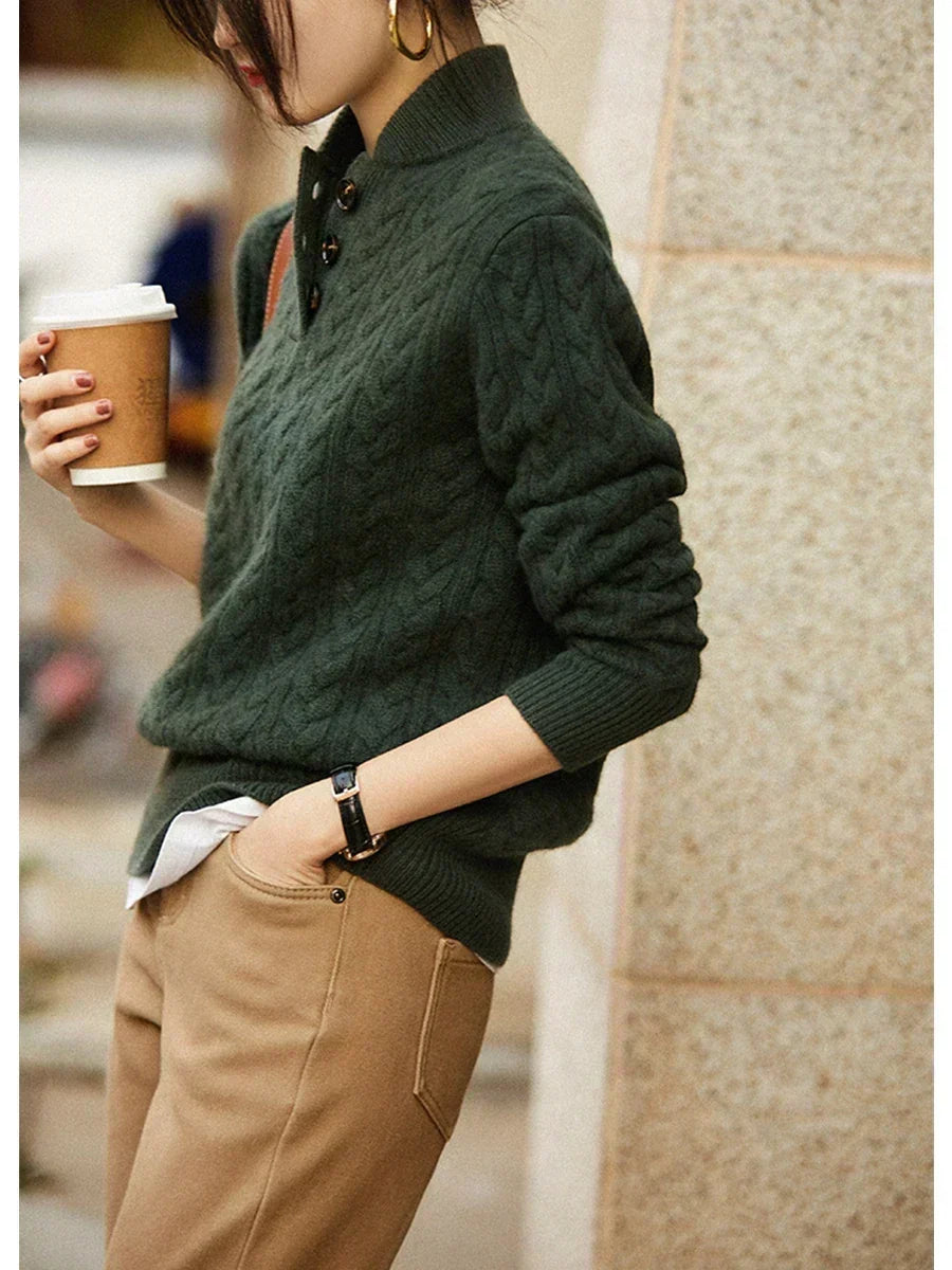 Arden Cashmere Cardigan with Buttons