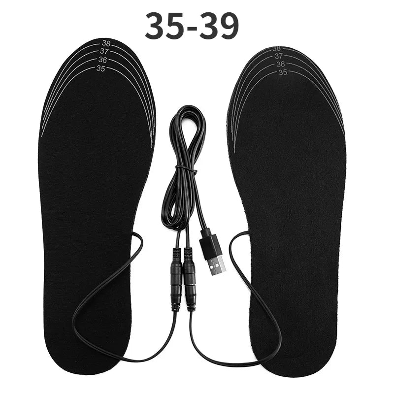 Heated carbon fibre insoles with USB, cut to size
