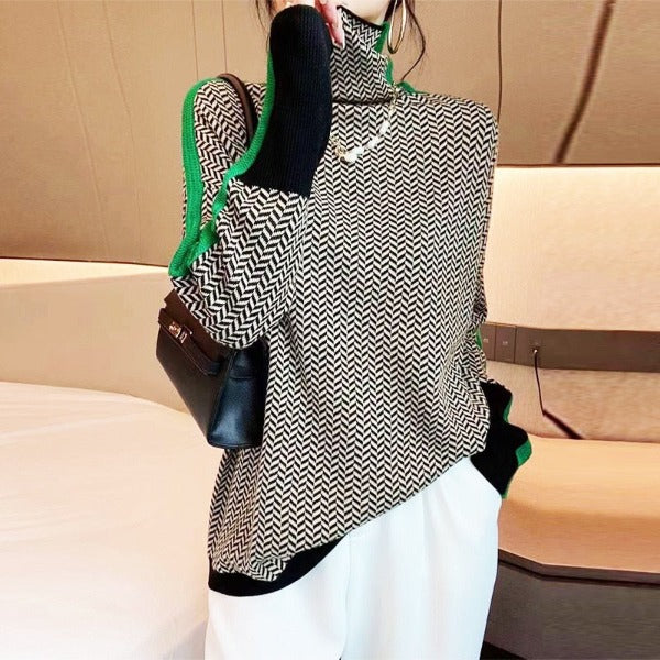 Stylish Striped Women's Jumper - Lena