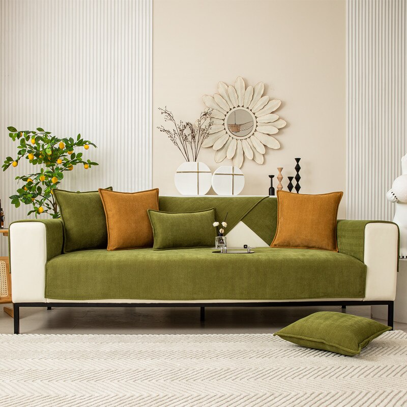 Non-Slip Chenille Sofa Cover – Stays in Place, 3 Sizes, Various Colours