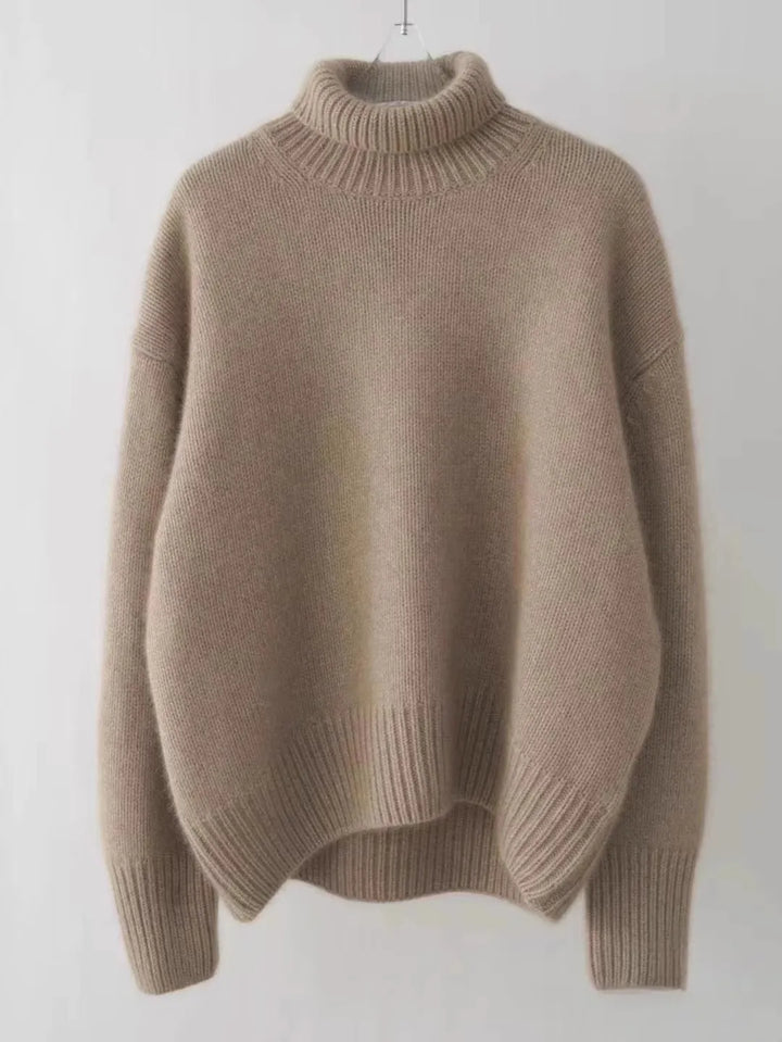 Luxe fine Wool-like Turtleneck Sweater for Women