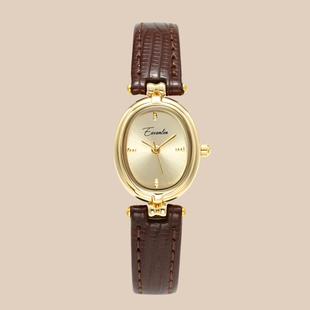 Sienna - Elegant Quartz Watch with Gold-Tone Strap