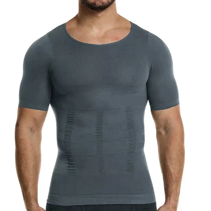 Men's compression fitness T-shirt – breathable, stretchy, body-shaping sports top