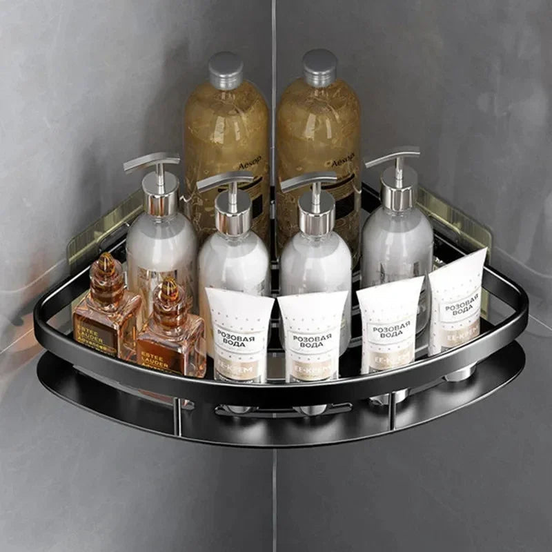 Aluminium Wall-Mounted Corner Shelf for Bathrooms - Cornerix