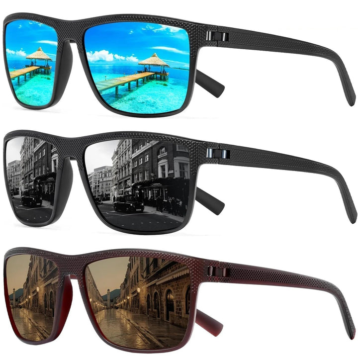 Gepolarisierte Sonnenbrille 3er-Pack – Solvion