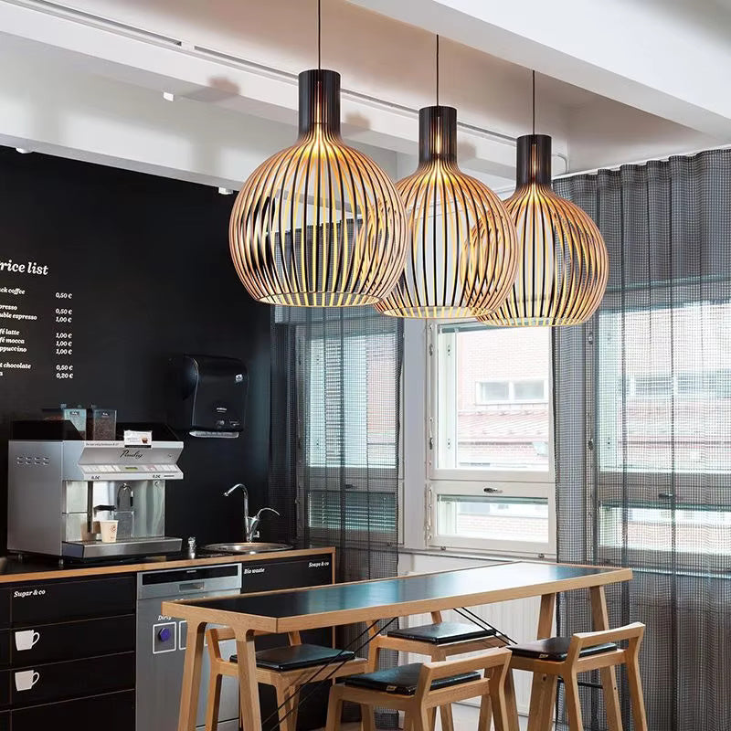 Natura Orb Pendant Lamp – Organic Wooden Design for Cosy Interiors