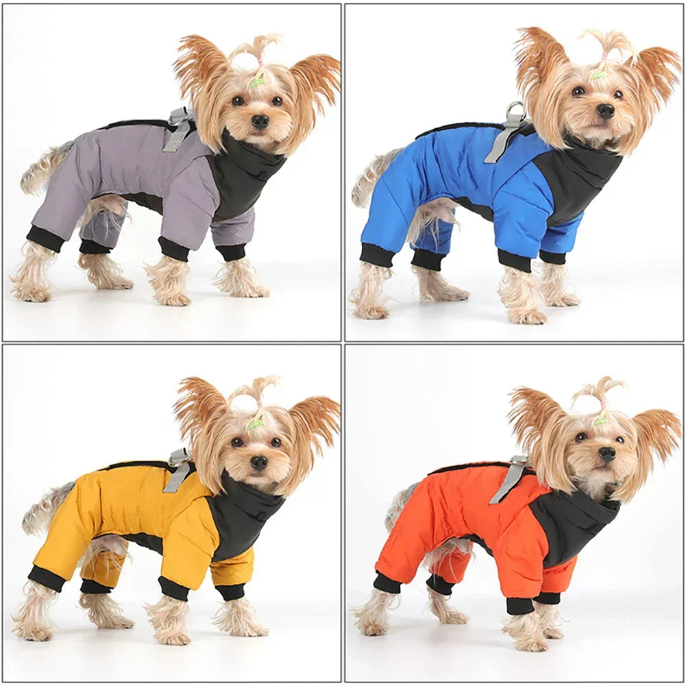 FurLuxe Waterproof Winter Coat with Harness Opening - Coat for Small and Medium Dogs