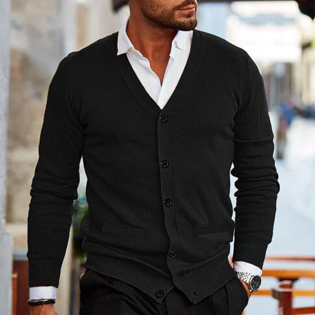 Cotton Men's Cardigan in Casual Style