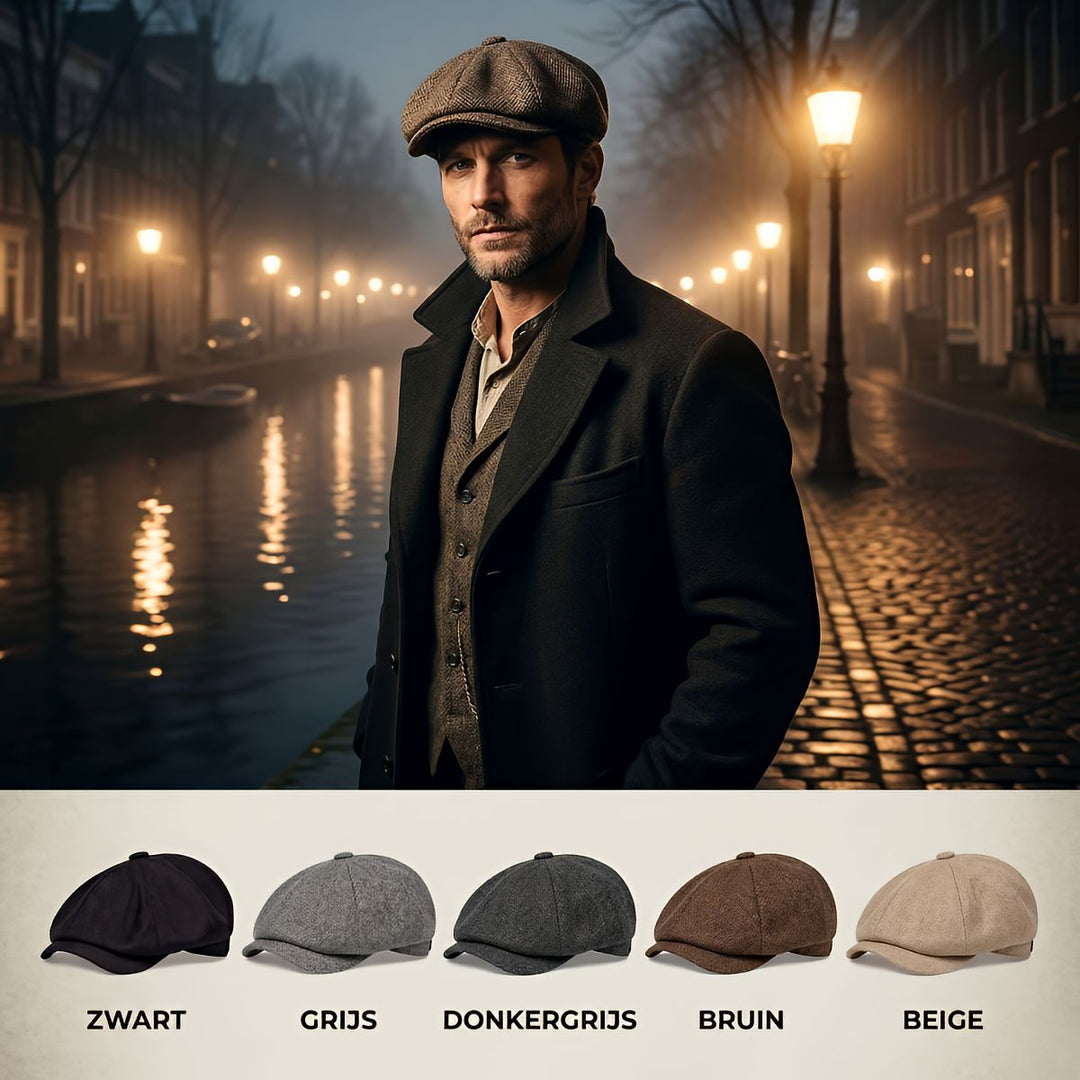 Vintage Flat Cap – Classic Retro-Style Newsboy Cap