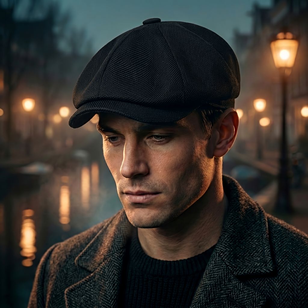Vintage Flat Cap – Classic Retro-Style Newsboy Cap