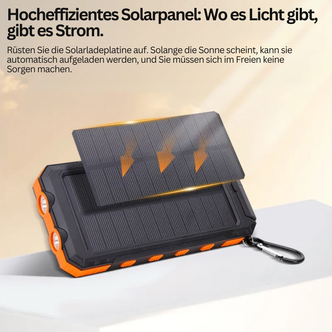 Solar-Powered Power Bank with Torch – SolarCharge Pro