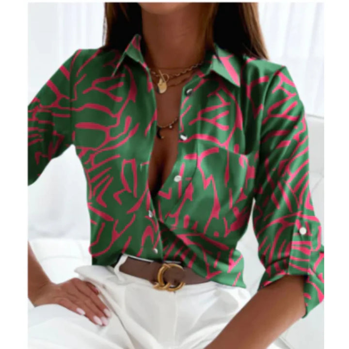 Women’s Gradient Print Blouse – Celestial Style for Everyday Wear