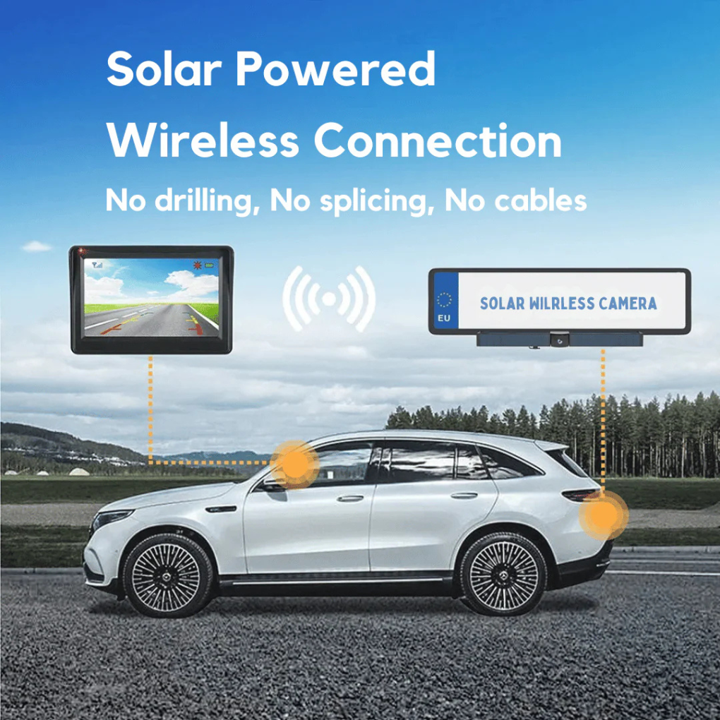 Solar-Powered HD Rear-View Camera