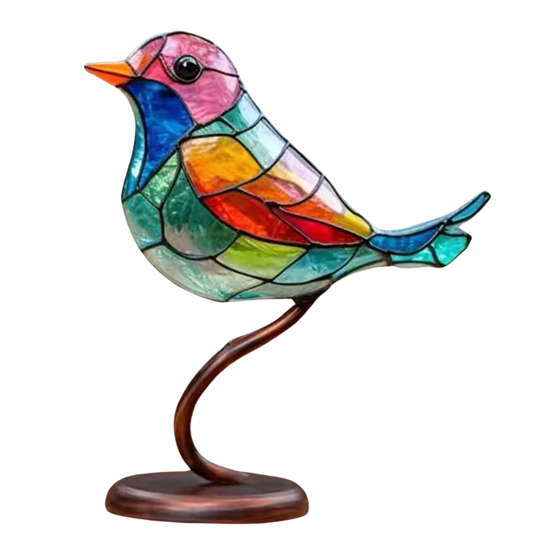 Colourful Birds on a Branch Decorative Figurine - ColorBirds