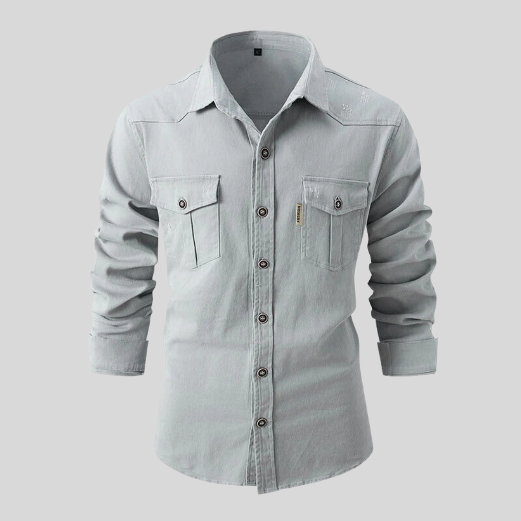 Men’s Work-Day Shirt – Heavy-Duty Design with Everyday Utility