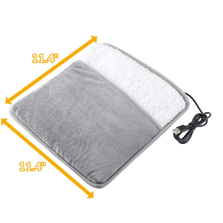 USB foot warmer in soft flannel with 40 °C warmth