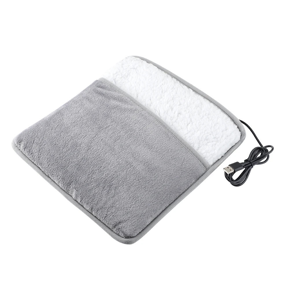 USB foot warmer in soft flannel with 40 °C warmth
