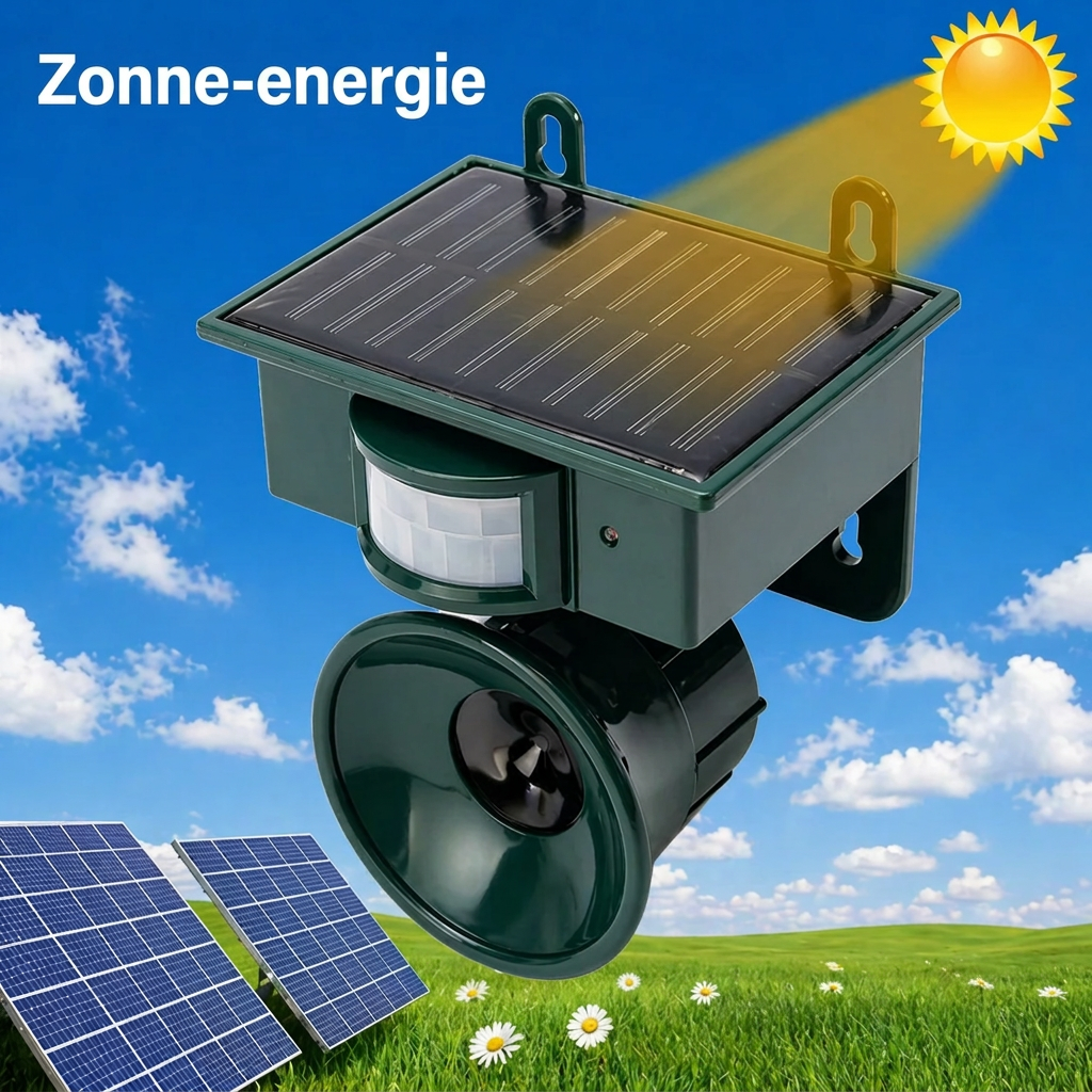 Bird Repeller | Solar-Powered Motion Sensor | Animal-Friendly Hawk Sounds