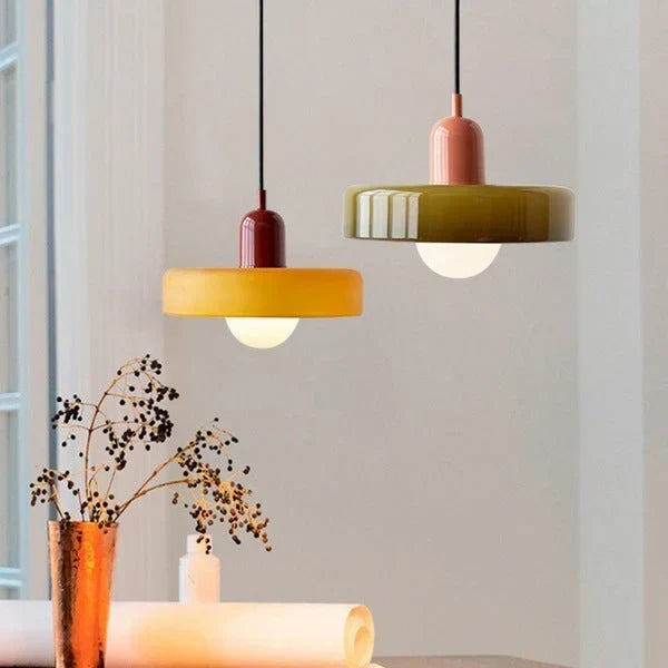 Bauhaus Stained Glass Pendant Lamp