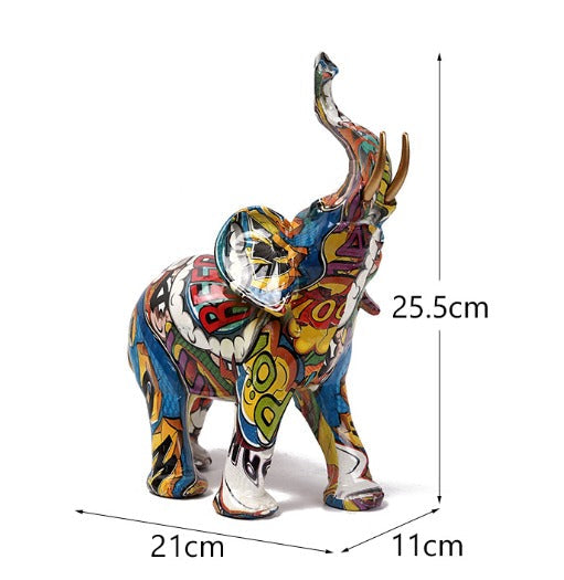 Abstract Elephant – Handmade Art Object with Symbol of Luck