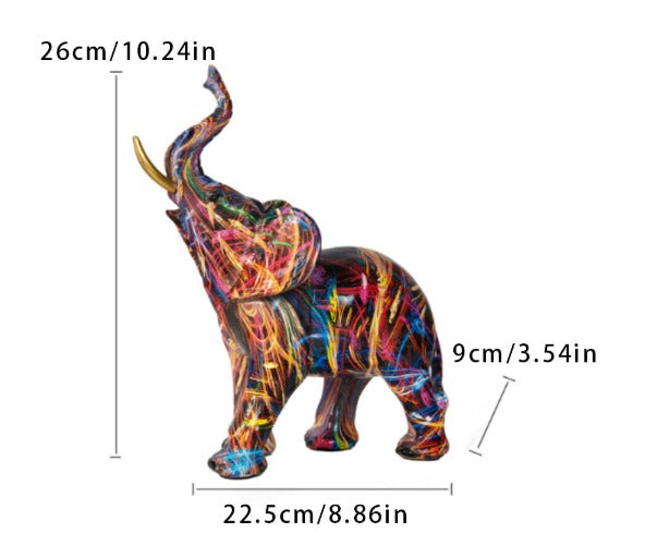 Abstract Elephant – Handmade Art Object with Symbol of Luck