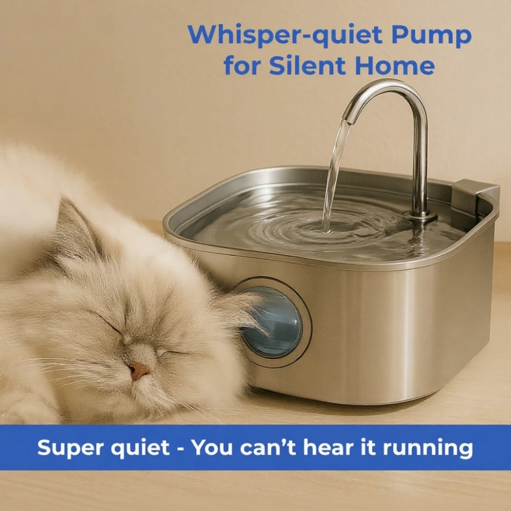 SereneFlow Vet-Grade Pet Fountain for Quiet Operation and Easy Cleaning
