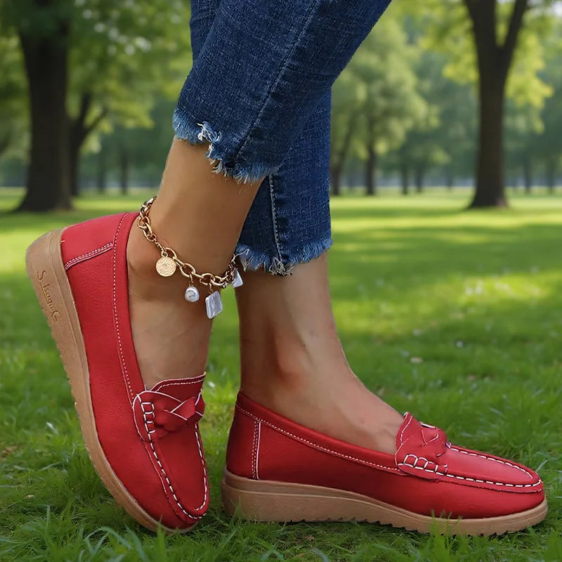 Orthopaedic Wide-Fit Slip-On Loafers with Arch Support and Non-Slip Sole