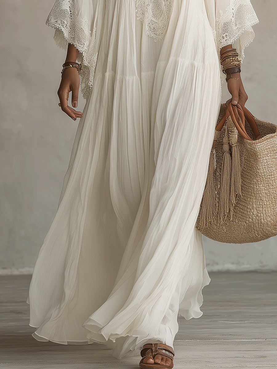Liora™ | Tummy-Concealing Bohemian Lace Dress