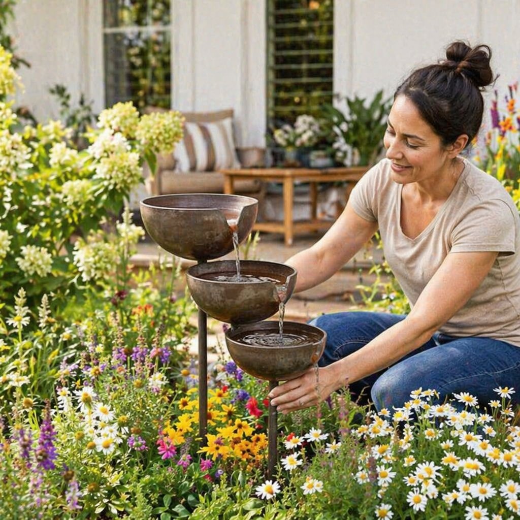 Rain-Catching Bird Bath - Natural Water Source for Birds and Bees