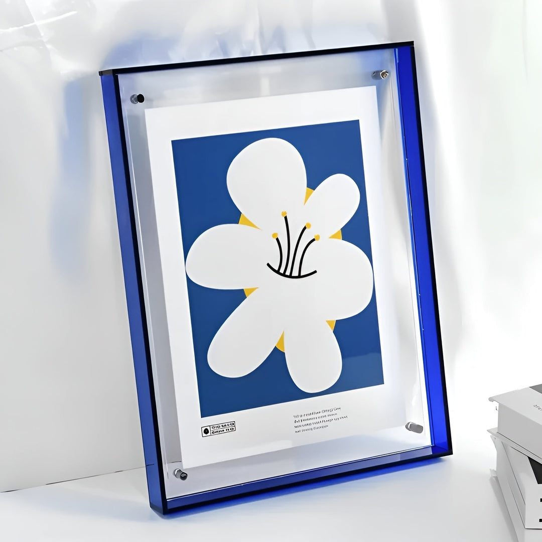 Neon Acrylic Picture Frame – Retro 1980s Style, Modern Decorative Photo Frame
