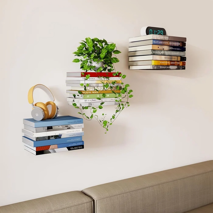 Invisible Bookshelf - Hidden Floating Wall Bracket