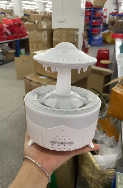 Rain cloud diffuser with remote control, 350 ml and up to 10 hours of rain