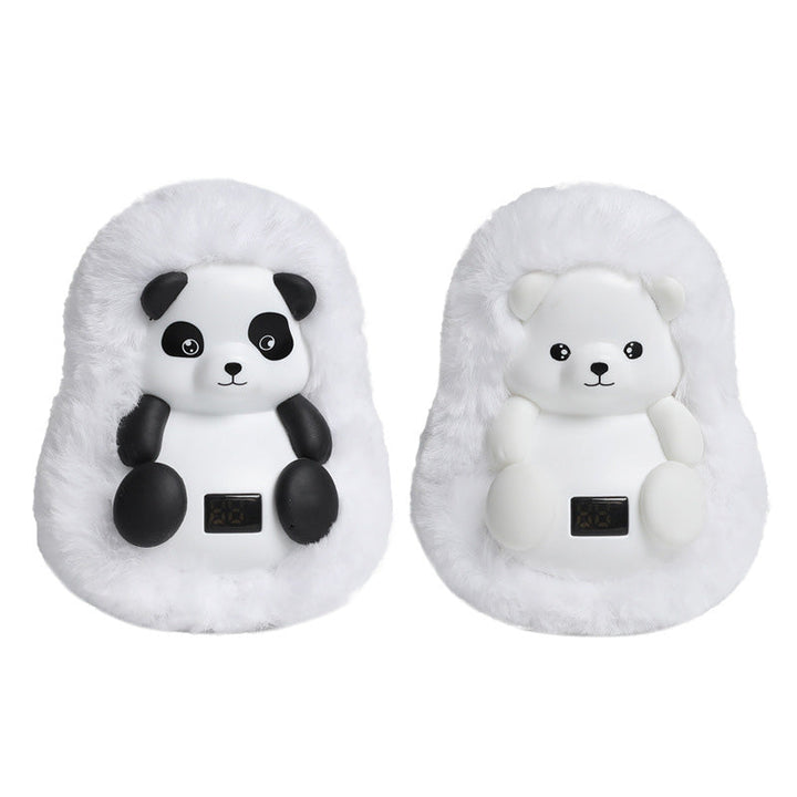 Rechargeable plush hand warmer as a polar bear or panda