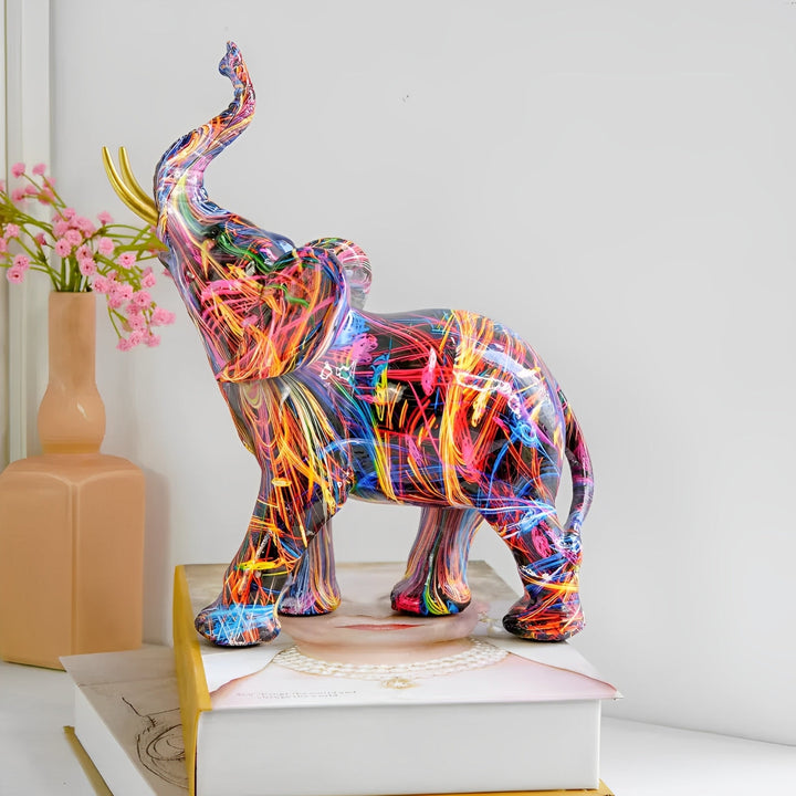 Abstract Elephant – Handmade Art Object with Symbol of Luck