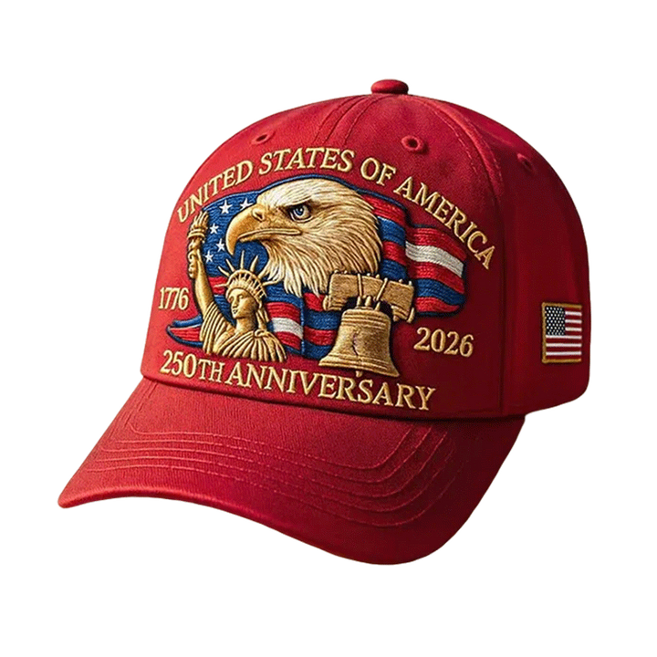 Baseball Cap 250th Anniversary Hat Patriotic Embroidered American Flag Eagle