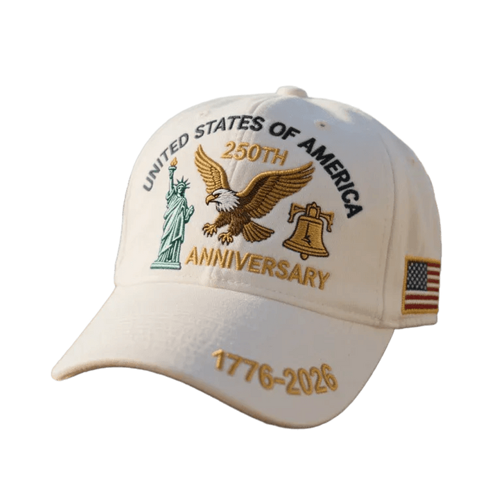 Baseball Cap Patriotic Hat Embroidered American Flag Curved Brim Structured